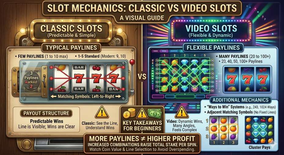 Classic Slots vs Video Slots